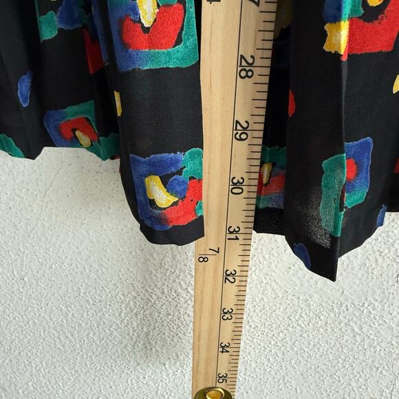Vtg 90s Matching Set Alfred Dunner Geometric Blouse + Midi Skirt Womens 16 Art - Picture 12 of 15